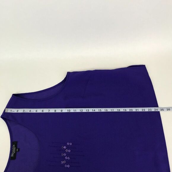 Montee Collection Embellished Sleeveless Blouse Women’s Plus Size 22W Purple - Picture 6 of 9